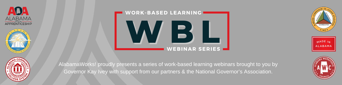 Work-Based Learning Webinar Series - header graphic