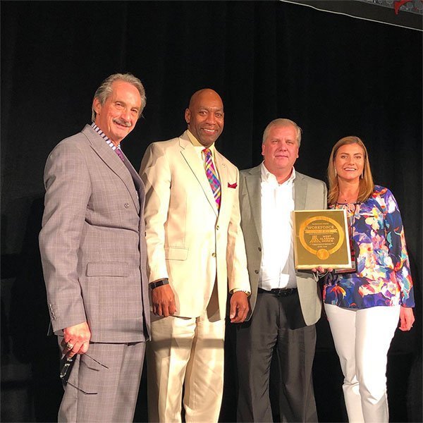 panel accepting award