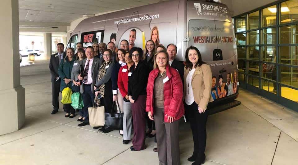 Virginia workforce group posing for picture